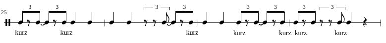 Zeile 1 swing Kurz-Lang